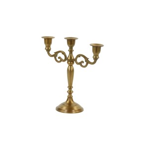 Candélabre à 3 bras en laiton massif de qualité exclusive, design suédois moderne, décoration d'intérieur, candélabre et porte-bougie, prix raisonnable - Product Image 4