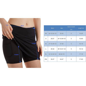 กระโปรงเทนนิสของผู้หญิงดีไซน์ผ่าสูงเพื่อเพิ่มความคล่องตัวเข็มขัดยืดหยุ่นระบายอากาศมีคุณสมบัติสีที่กำหนดเองสำหรับการเล่นเกม - Product Image 6