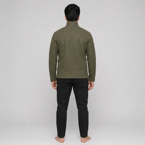 Chaqueta de lana para hombre al por mayor de fábrica con tela de calidad, aislamiento térmico, diseños personalizados, construcción duradera y cómoda. - Product Image 2