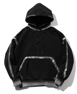 Sweat à capuche en molleton français 500 g/m², lourd, délavé à l'acide, vintage, pull à capuche pour homme, surdimensionné, sweat à capuche personnalisé - Product Image 5