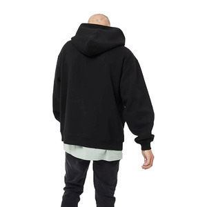 Sudadera con capucha de gran tamaño con hombros descubiertos 2024, Sudadera larga de cuello redondo bordada de algodón pesado para invierno - Product Image 2