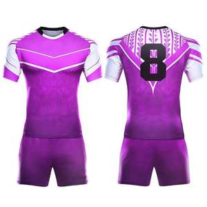 Uniformes de Rugby personalizados de alta calidad al por mayor de tendencia superior, uniformes de fútbol de Rugby de poliéster 100% - Product Image 1