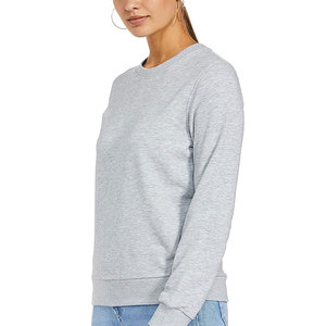 Sudaderas gruesas y elegantes con cuello redondo para mujer, sudaderas con estampado de invierno con logotipo en la parte delantera, venta al por mayor en línea, lo último no tejido - Product Image 3