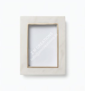 Cadre photo en marbre de forme rectangulaire accessoires de décoration de la maison dernier cadre photo support de peintures étui cadre photo de bureau - Product Image 6