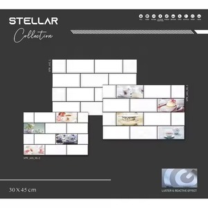 กระเบื้องเซรามิคเคลือบเงาขนาด30x45ซม. 300X450มม. สีขาวทันสมัยสำหรับตกแต่งห้องครัวห้องน้ำและในร่ม - Product Image 6