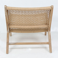 Fauteuil de salon en teck massif, style minimaliste moderne, finition naturelle, écologique, pour villa, salon, chambre, salle à manger, hôtel, cuisine