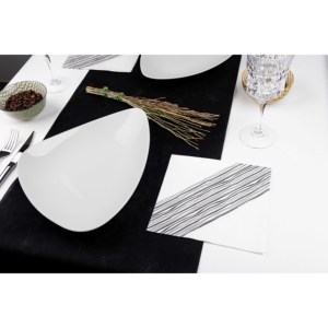 Serviettes imprimées Ibiza noires 40x40cm Bambutex Naturel 600 pièces B2B - Product Image 4