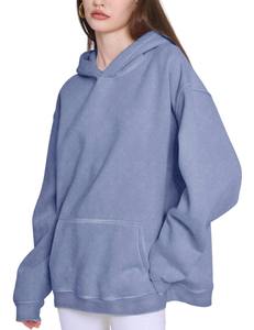 Conjunto Deportivo de Pantalones Cortos con Capucha de Punto Estampado para Mujer, Otoño Invierno, Color Sólido, Informal, Holgado, con Capucha Delantera, Ecológico - Product Image 5