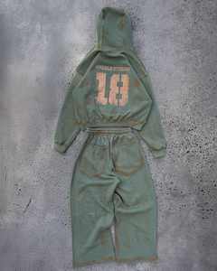 ชุดวอร์มแฟชั่นผ้าฝ้าย100% ใส่ได้ทั้งชายและหญิงชุดวอร์มคอปกมีฮู้ดติดโลโก้แบบกำหนดเองระบายอากาศได้ดีและใส่กลับด้านได้สำหรับฤดูหนาว - Product Image 1