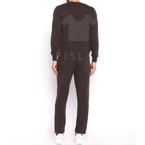 OEM Men's Long Sleeve Sweat Suit 100% Cotton High Quality Customized Solid Pattern Plus Size Lightweight Breathable Winter - Product Image 4