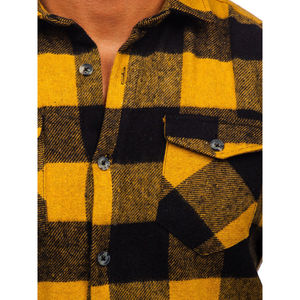 เสื้อเชิ้ตผ้าฟลานเนลเนื้อหนาสำหรับผู้ชาย สไตล์ลำลองกลางแจ้ง ทนทาน ตะเข็บแข็งแรง อุ่นสบาย ผ้าเนื้อนุ่ม ให้ความรู้สึกสบายและเชื่อถือได้ - Product Image 5