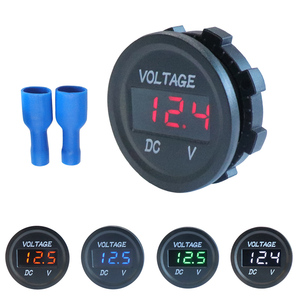DC 3 ถึง 32V โวลต์มิเตอร์แบบดิจิตอลสำหรับติดตั้งบนแผงทรงกลมขนาด 29 มม. สำหรับรถยนต์ เรือ ยานยนต์ทางน้ำ และรถบ้าน - Product Image 2