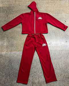 Ensemble sweat-shirt et pantalon de survêtement personnalisé OEM, fabricant de survêtement, sweat-shirt ample en molleton, ensemble de survêtement surdimensionné en coton pour hommes - Product Image 1