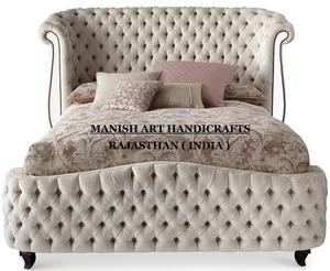 เตียงไม้แกะสลักพรีเมี่ยมสไตล์ราชวงศ์โบราณหรูหราทันสมัยคุณสมบัติยืดขยายได้สำหรับขนาดคิงไซส์สำหรับห้องนั่งเล่น - Product Image 3