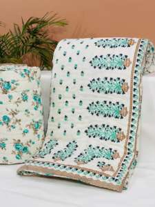 Couverture en coton 100% imprimée à la main, sur mesure, en gros, Jaipuri Razai, textile de luxe pour la maison - Product Image 3