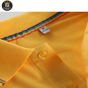Hombres con estilo transpirable para Polo Camisetas Logotipo personalizado Impreso Patrón sólido Tejido de punto ecológico - Product Image 4