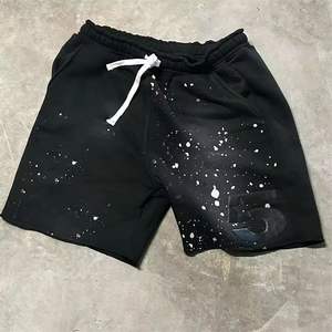 Pantalones cortos de algodón personalizados de 5 pulgadas para hombre, pantalones cortos coloridos con pintura en aerosol y estampado hinchado para hombre - Product Image 4