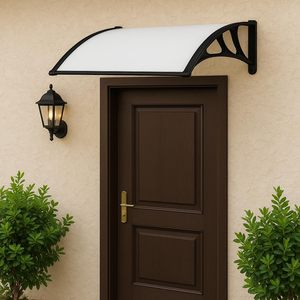 Toldo de policarbonato de panal de 100x80 cm para exteriores, cubierta de ABS impermeable para balcón, jardín, opciones de Color neutro/humo/transparente - Product Image 3