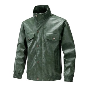 Automne nouveaux manteaux en cuir Couple Style américain haute rue pilote veste en cuir plancton beau Couple moto costume - Product Image 1