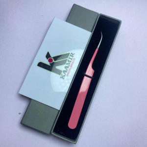 Top Quality Hot Selling Professional Anti-Static Fiber Tip <b>Strong</b> Curved Eyelash Extension Tweezers Set With <b>Box</b> - Product Image 1