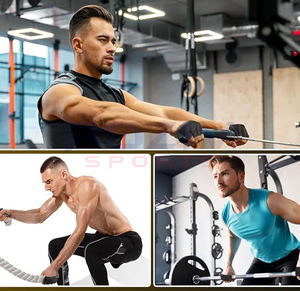 Gants de musculation en néoprène respirants et légers, demi-doigts, confortables, unisexes, vente en gros, design personnalisé, salle de sport - Product Image 2