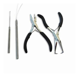 Professional Micro Ring Hair Extension & Beading Hair Extension Pliers Bead Removal Pliers With <b>Leather</b> <b>Pouch</b> Eco-Friendly - Product Image 2