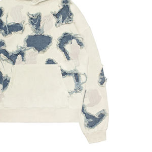 Sweat à capuche zippé en molleton déchiré pour homme, en coton mélangé, fabriqué au Pakistan, avec broderie et impression numérique, idéal pour l'hiver, décontracté et écologique - Product Image 3