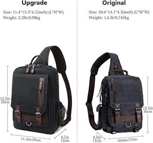 Hot Selling Fashion <b>Canvas</b> Cross Body Messenger Bag Shoulder Sling <b>Backpack</b> Travel Rucksack Zipper Waterproof Made Vietnam - Product Image 3