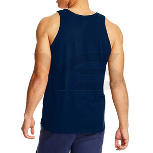 Camiseta sin mangas para hombre de marca personalizada de calidad superior Nuevo diseño Transpirable Casual Gym Fitness Top Color sólido a precio barato - Product Image 5