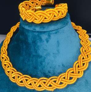 Hot Selling 18K Gold Plated Vani Chokker Necklace Multilayer <b>Earrings</b> Bracelet Pearl Stone Wedding Gifts Women Main <b>Silver</b> - Product Image 1