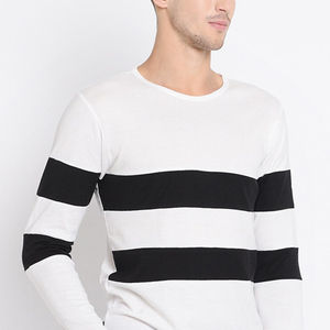 โลโก้ที่กําหนดเองการพิมพ์เสื้อยืดผู้ชายเปล่าผ้าฝ้ายโพลีเอสเตอร์ทําเสื้อยืดแขนยาวแขนยาวปรับแต่งเสื้อ OEM - Product Image 5