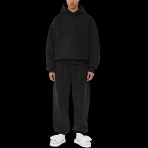 ชุดวอร์มผ้าฝ้าย100% สำหรับผู้ชายชุดวอร์มผ้าคอตตอนแบบลำลองปักโลโก้แบบปรับแต่งได้สำหรับฤดูหนาว - Product Image 1