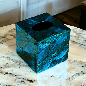 Portapañuelos de Primera Calidad con Diseño Floral Grabado a Mano para Decoración de Sala de Estar Tradebyd - Product Image 5