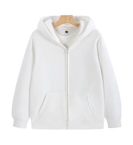 Logotipo personalizado cremallera 500GSM peso pesado moda sudaderas con capucha invierno Casual algodón grueso hombres Top Color sólido Sudadera con capucha - Product Image 4