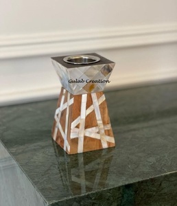 Quemador Bakhoor de madera de mango hecho a mano con soporte de incienso decorativo con incrustaciones de nácar para fragancia casera y quema de Oud - Product Image 4