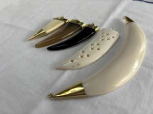 Handmade Natural Wood Punk Women's Pendant Wholesale Tribal Carved Boho Jewelry <b>Ethnic</b> Animal Bone Charm Custom Supplier - Product Image 4