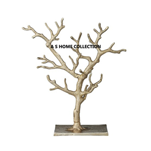 Présentoir à bijoux multi-sections en métal fait main, design arbre, pour coiffeuse, idéal comme cadeau original - Product Image 2