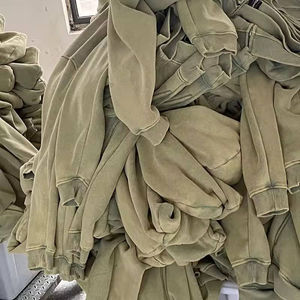 Sudaderas con capucha con cremallera lavadas vintage recortadas con logotipo personalizado algodón polar desgastado de gran tamaño boxy suelto hombro caído tamaño cómodo - Product Image 6