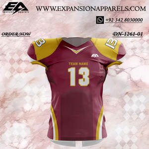 Maillot de Football Américain Personnalisé Polyester Spandex Entraînement Top Numéro Motif Image Logo Couleur Personnalisée Pack Pcs quantité minimale de commande S'applique - Product Image 4