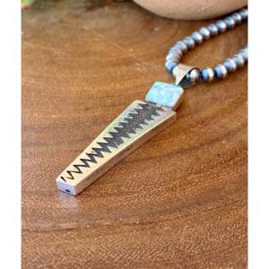 Larry Castillo Fine <b>Pendants</b> & Charms <b>Opal</b> & Sterling Silver Inlay <b>Pendant</b> - Product Image 4