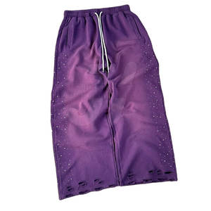 Pantalon décontracté streetwear pour homme, personnalisé avec strass, taille mi-haute, qualité supérieure, léger, coupe droite, écologique - Product Image 5