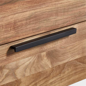 Table de chevet en bois de teck recyclé de style scandinave Table de chevet flottante à grain naturel unique Appartement Hôpital - Product Image 3