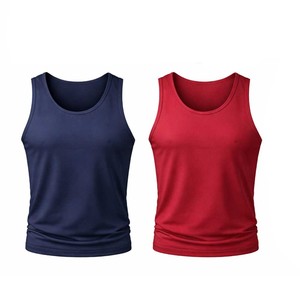 Camisetas de Tirantes para Hombre, Corte Ajustado, Casuales, de Verano, para Gimnasio, Transpirables, de Secado Rápido, Ecológicas, Tejidas, Estampadas, 100% Algodón, Antideslizantes - Product Image 6