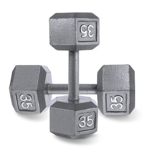 Mancuernas de Hierro Fundido de 35 Lb con Característica Antideslizante Funcionales para Entrenamiento de Brazos en Gimnasia - Product Image 1