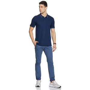 Golf de hombre de algodón 100% de alta calidad para camisetas de polo OEM Impresión de logotipo personalizado Venta caliente Camisetas en blanco de punto sólido al por mayor - Product Image 1