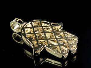 Hamsa จี้ฮิปฮอปมือแบบกำหนดเอง925เงินสเตอร์ลิงประดับเพชรโมอิสซานไนต์ความชัดเจน VVS - Product Image 5