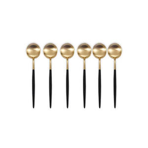 Couverts en laiton mat de haute qualité cuillère coupe poignée avec miroir polonais à la main pour la maison hôtel Restaurant fête voyage-amical - Product Image 3