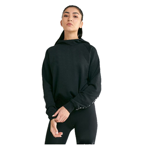 Sudadera con capucha de manga larga ligera al por mayor con logotipo personalizado de alta calidad para mujer - Product Image 1