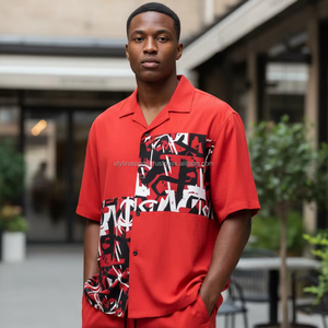 Conjunto Casual de Verano Premium para Hombre - 100% Algodón con Estampado Gráfico DTG de Alta Definición - Product Image 1