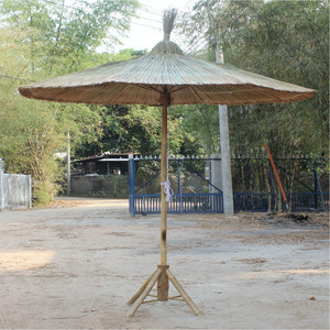 Couverture de parapluie en jonc de mer Parapluie amusant en feuille de palmier pour Patio meubles de jardin plage Parapluies de toit en chaume - Product Image 1